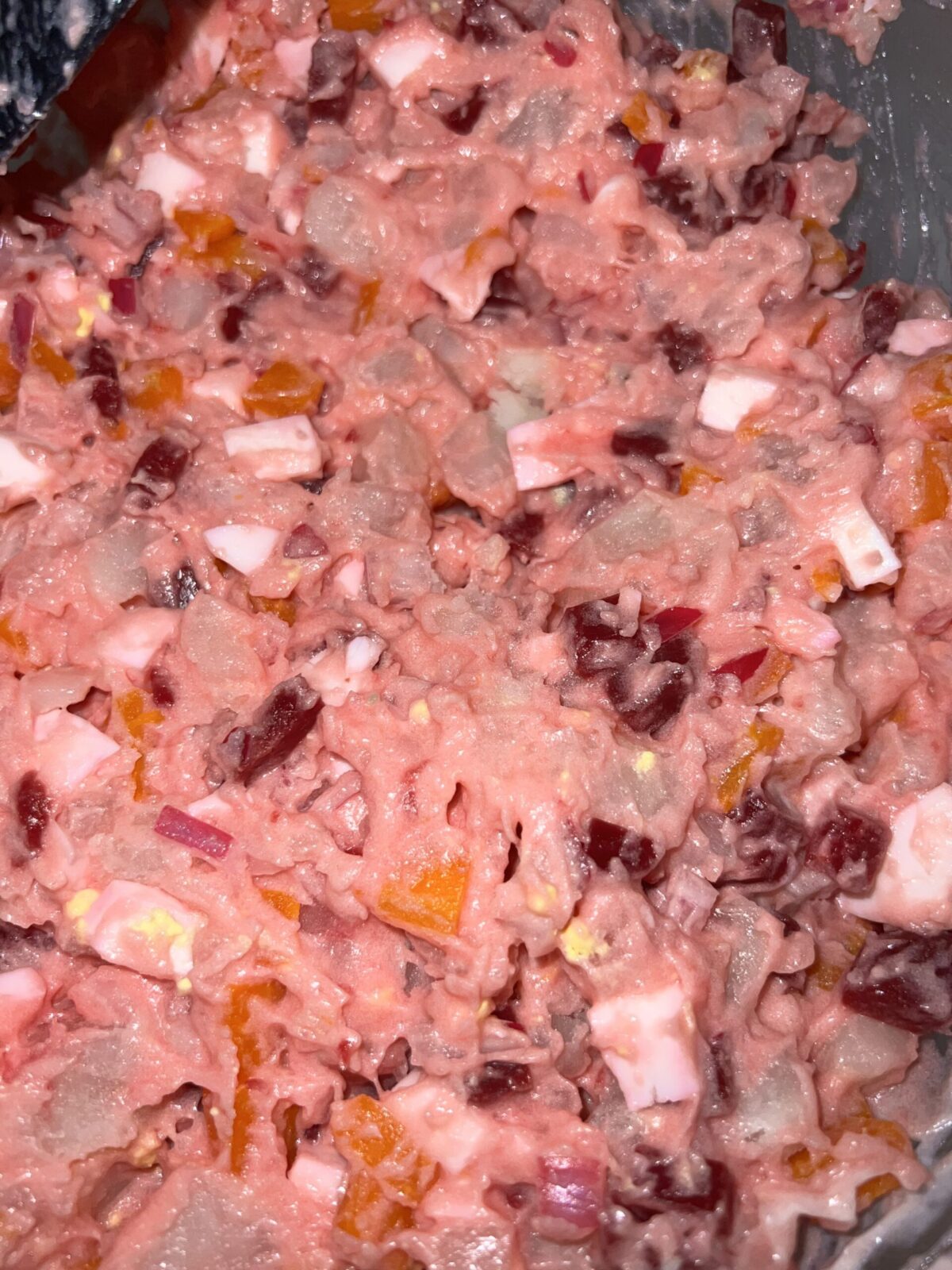 Dominican Pink Potato Salad - One Recipe at a Time